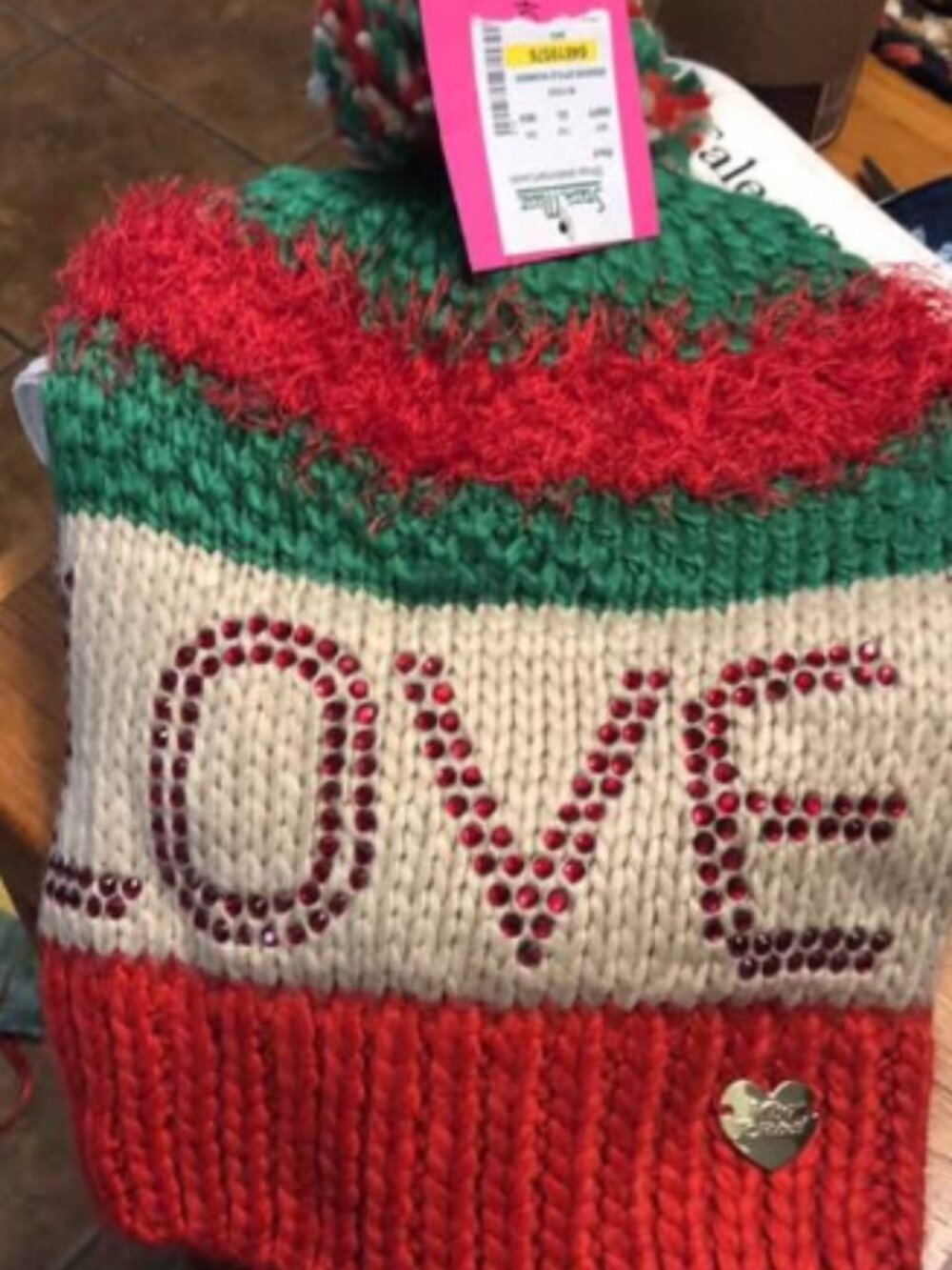 Betsey Johnson Love Beanie Hat